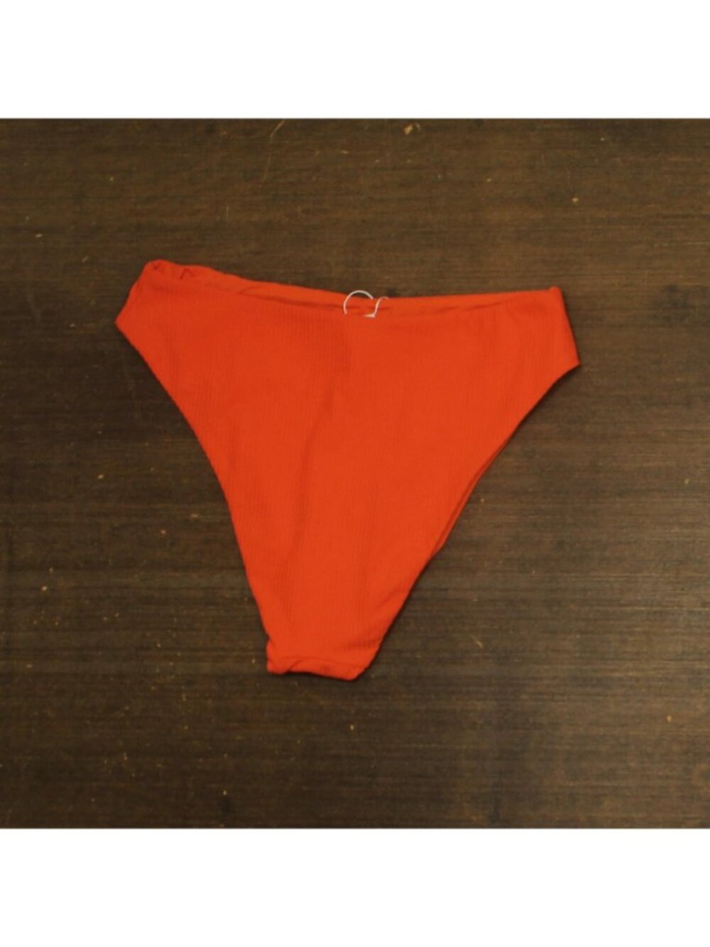 NWT Andie Ribbed 90s High Waist Bikini Bottom AB488 Vermillion Orange M - Picture 5 of 8